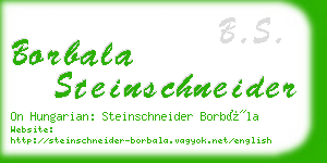borbala steinschneider business card